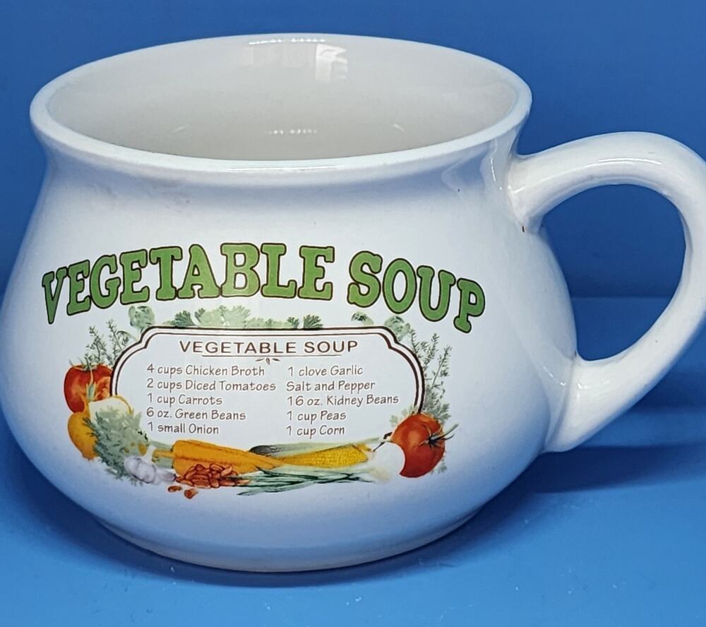 Dat'l Do It Inc Vegetable Soup Ceramic Recipe Bowl Mug Cup